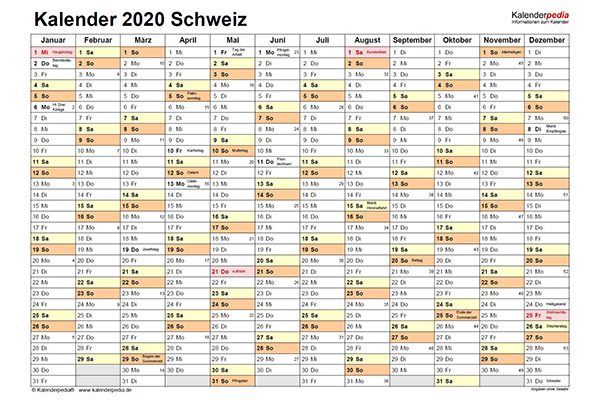 Kalender_Schweiz_2020