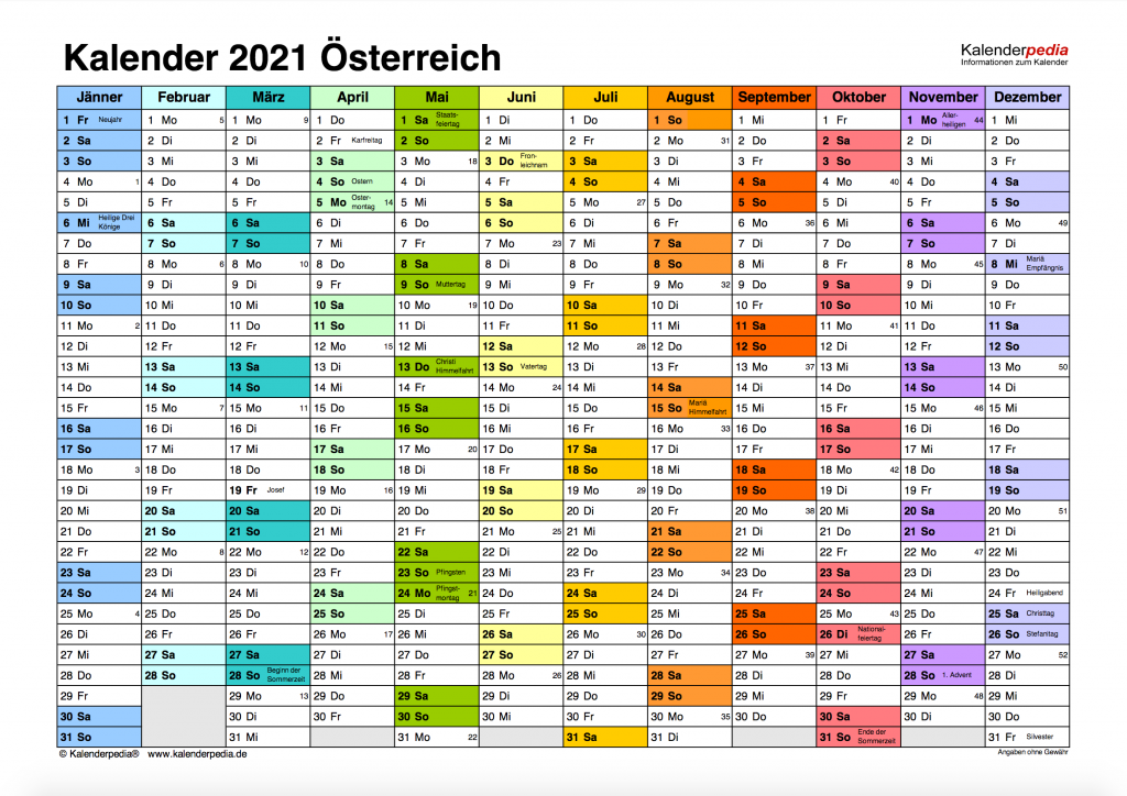Kalender Österreich