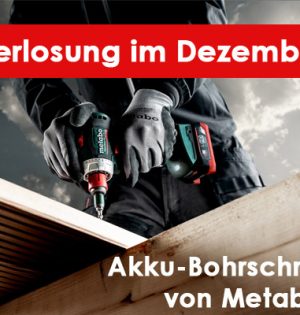 werkzeugforum.de Verlosung Dezember 2021 Akku-Bohrschrauber BS 12 BL Q Metabo