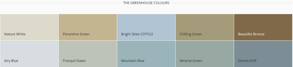 The Greenhouse Colours: Naturnahe Farben