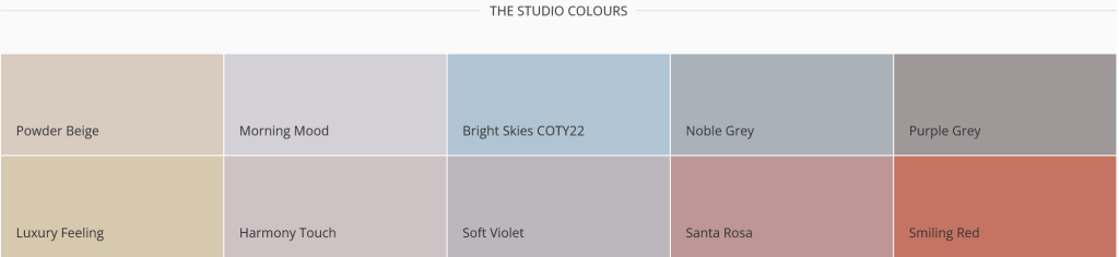 The Studio Colours: Trendfarben die Behaglichkeit und Ruhe ausstrahlen