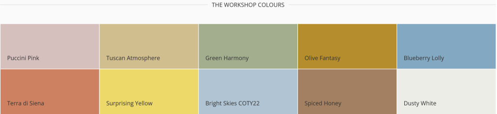 The Workshop Colours: Trendfarben von Sikkens ColourFuture 2022 für Kreativbereiche
