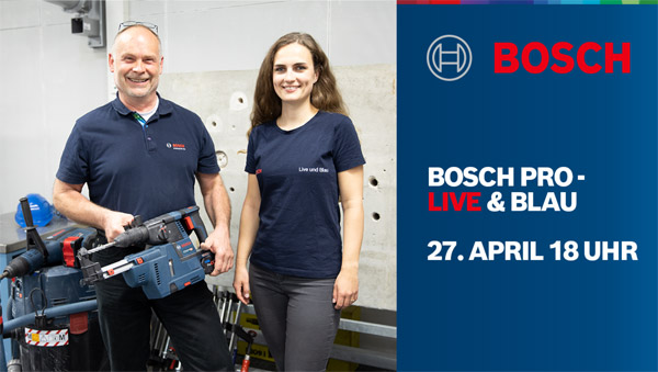 Bosch Pro Live&Blau Akku-Bohrhämmer