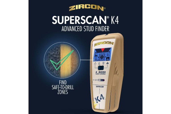 Der SuperScan K4 bietet fünf verschiedene Erkennungsmodi. Ein 4-Modus-Schalter erleichtert das Umschalten zwischen den Funktionen.