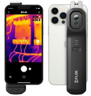 Die Flir One Edge Pro von Teledyne ist eine Wärmebildkamera für Mobilgeräte, die nicht physisch mit dem Mobilgerät verbunden sein muss.