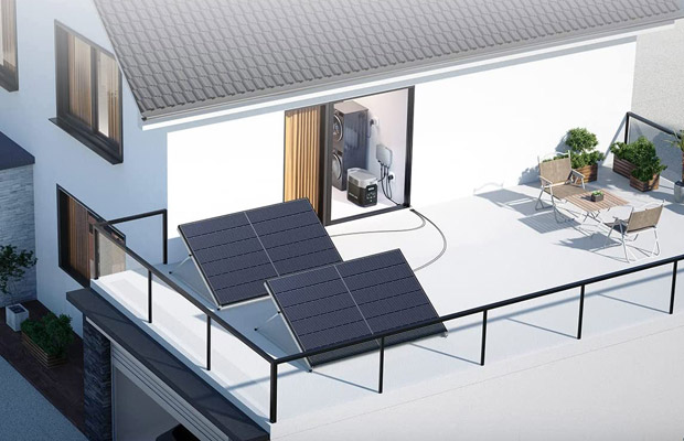 PowerStream: Als erstes Balkonkraftwerk mit tragbarem Stromspeicher ermöglicht es eine kontinuierliche Versorgung mit Solarenergie. 